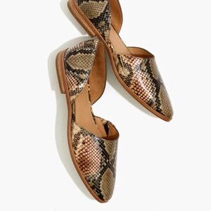NEW Madewell snake embossed Marisa D’Orsay shoes